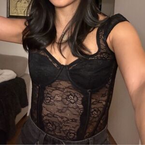 Edikted Black Lace Corset